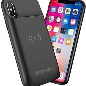 NWT NEWDERY - iPhone X Xs Battery Case with Wireless Charging - Black